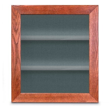 United Visual Products Indoor Enclosed Combo Board, 42"x32", White Frame/Green & Forbo UVCB4232W-GREEN-FORBO